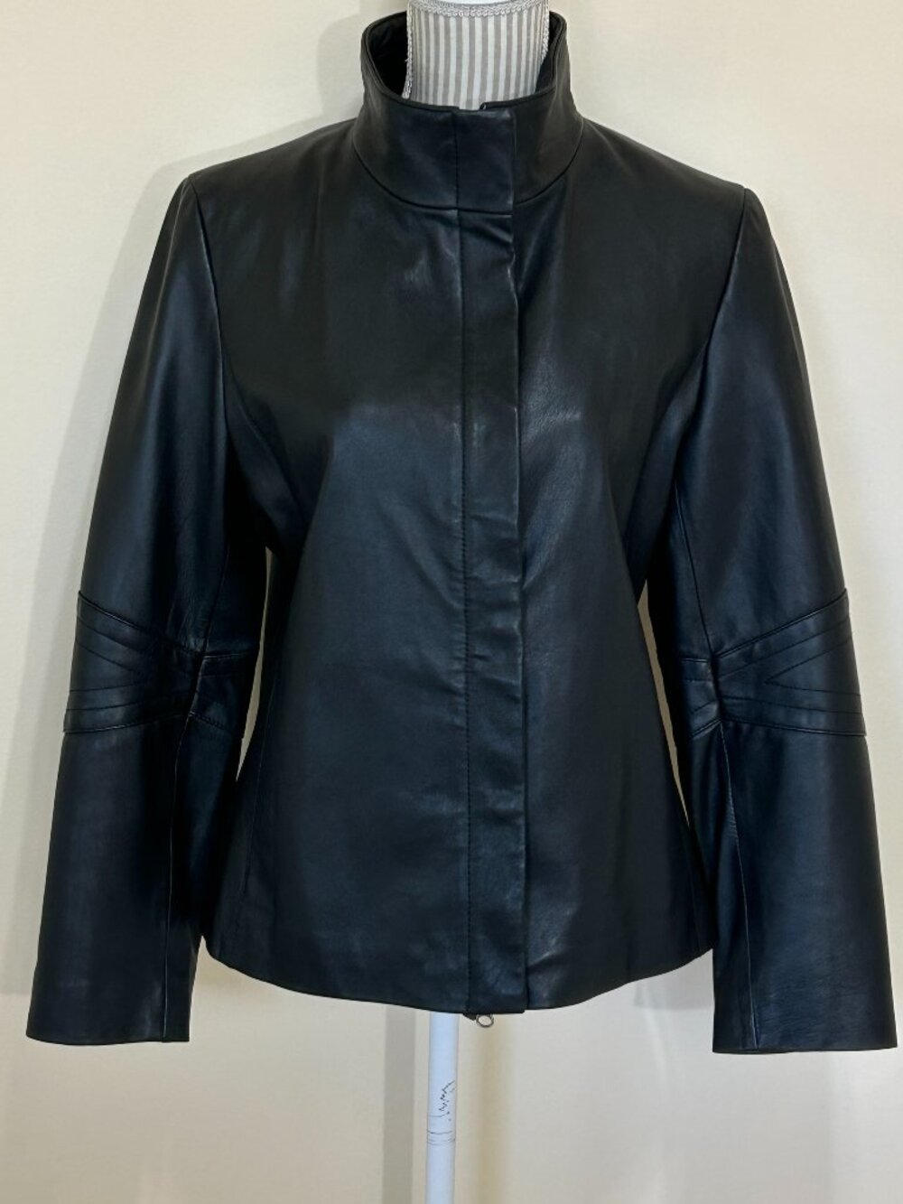 Corina Lamborghini Lambskin Racer Jacket Black Size Womens US S-M